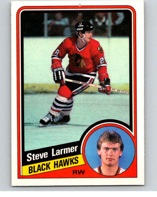 1984-85 O-Pee-Chee #37 Steve Larmer  Chicago Blackhawks  V63836 Image 1