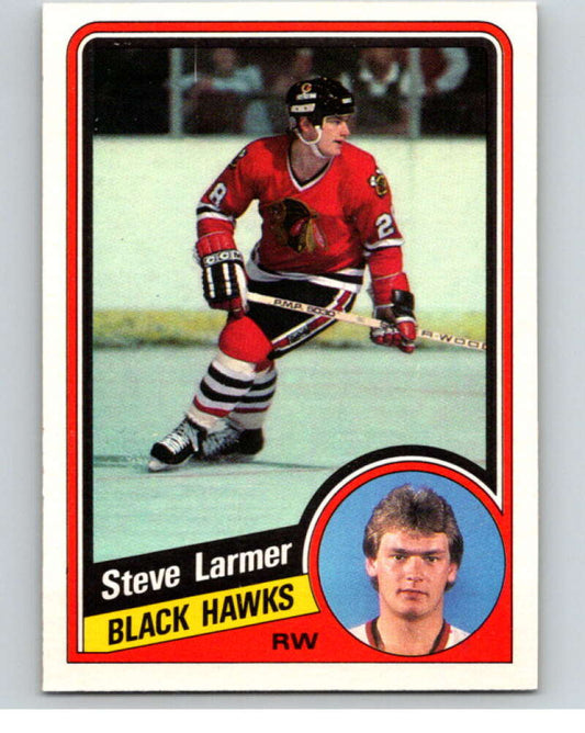 1984-85 O-Pee-Chee #37 Steve Larmer  Chicago Blackhawks  V63837 Image 1