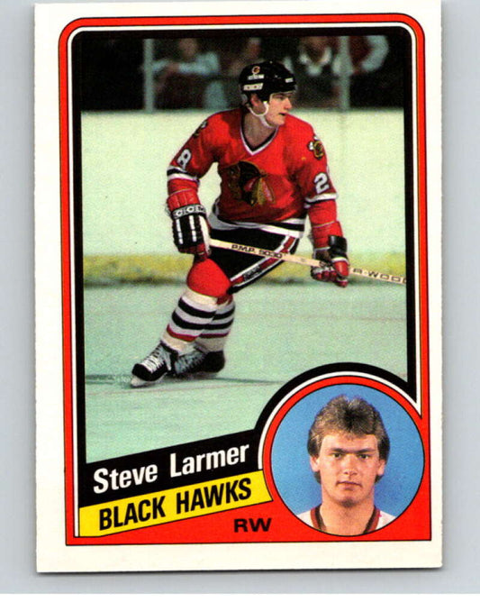 1984-85 O-Pee-Chee #37 Steve Larmer  Chicago Blackhawks  V63838 Image 1