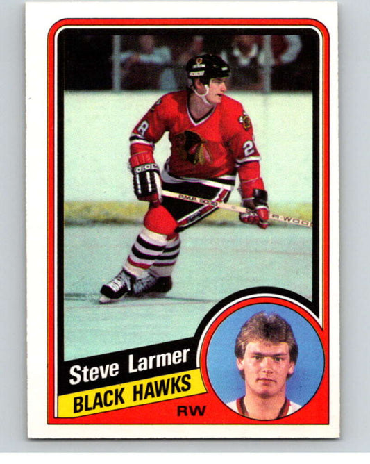1984-85 O-Pee-Chee #37 Steve Larmer  Chicago Blackhawks  V63839 Image 1
