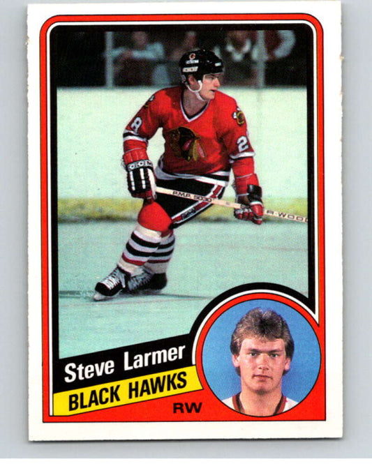 1984-85 O-Pee-Chee #37 Steve Larmer  Chicago Blackhawks  V63840 Image 1