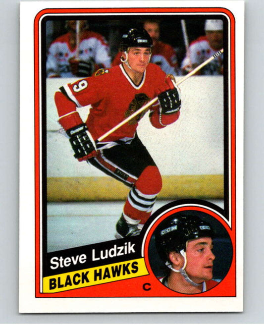 1984-85 O-Pee-Chee #38 Steve Ludzik  Chicago Blackhawks  V63842 Image 1