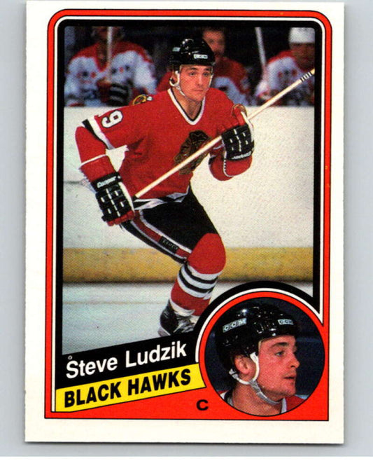 1984-85 O-Pee-Chee #38 Steve Ludzik  Chicago Blackhawks  V63843 Image 1