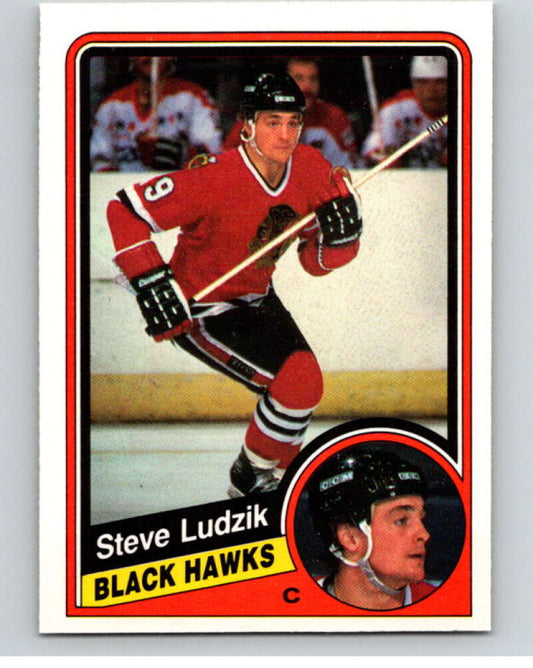 1984-85 O-Pee-Chee #38 Steve Ludzik  Chicago Blackhawks  V63844 Image 1