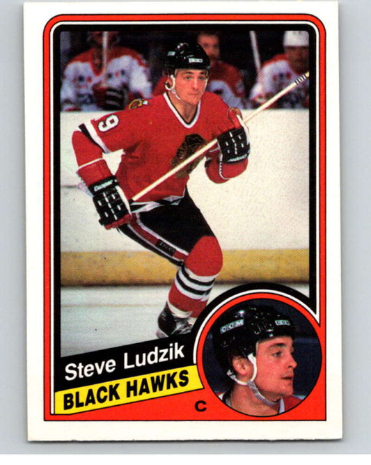 1984-85 O-Pee-Chee #38 Steve Ludzik  Chicago Blackhawks  V63845 Image 1