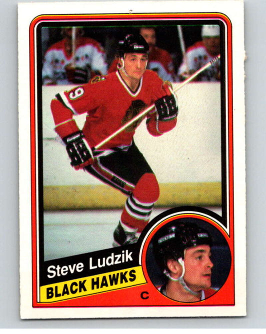 1984-85 O-Pee-Chee #38 Steve Ludzik  Chicago Blackhawks  V63846 Image 1