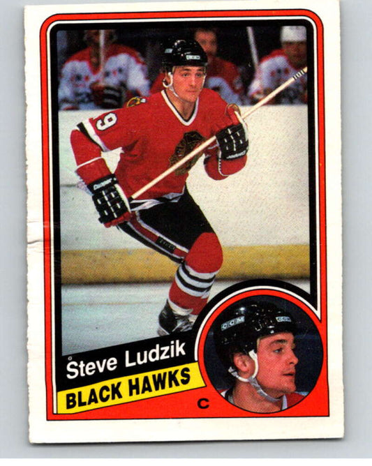1984-85 O-Pee-Chee #38 Steve Ludzik  Chicago Blackhawks  V63847 Image 1