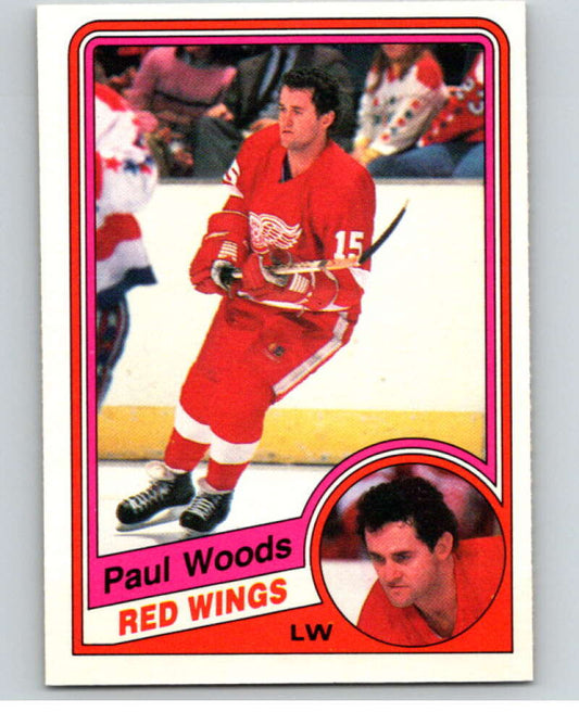 1984-85 O-Pee-Chee #66 Paul Woods  Detroit Red Wings  V63923 Image 1