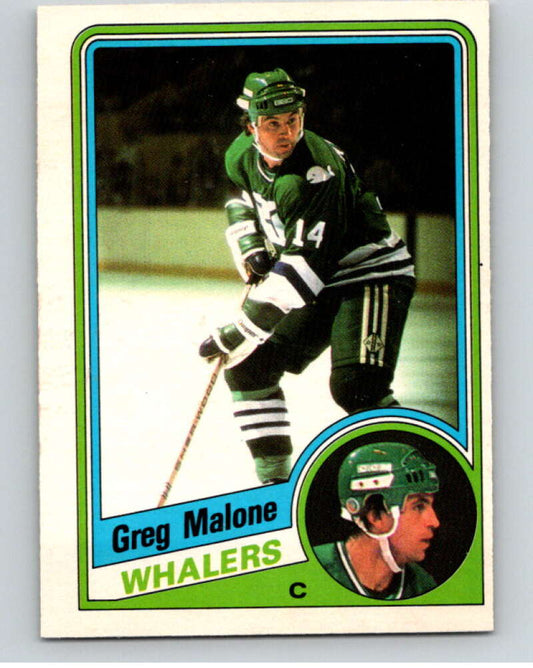 1984-85 O-Pee-Chee #74 Greg Malone  Hartford Whalers  V63946 Image 1