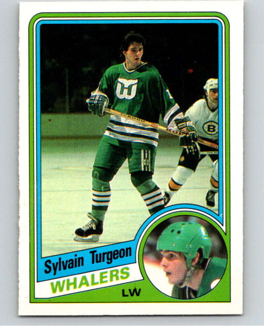1984-85 O-Pee-Chee #79 Sylvain Turgeon  RC Rookie Hartford Whalers  V63960 Image 1