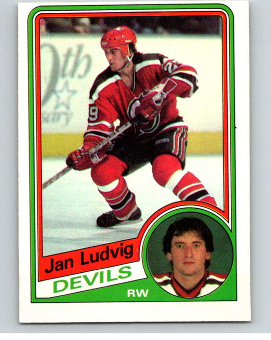1984-85 O-Pee-Chee #116 Jan Ludvig  RC Rookie New Jersey Devils  V64061 Image 1