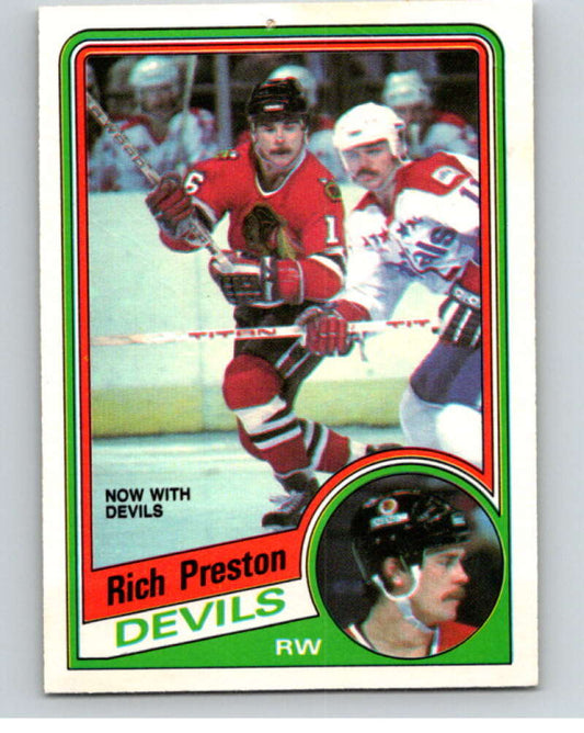1984-85 O-Pee-Chee #118 Rich Preston  New Jersey Devils  V64066 Image 1