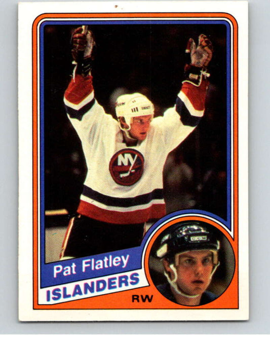 1984-85 O-Pee-Chee #124 Patrick Flatley  RC Rookie New York Islanders  V64082 Image 1