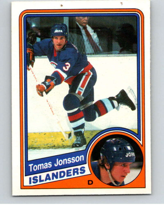 1984-85 O-Pee-Chee #128 Tomas Jonsson  New York Islanders  V64096 Image 1