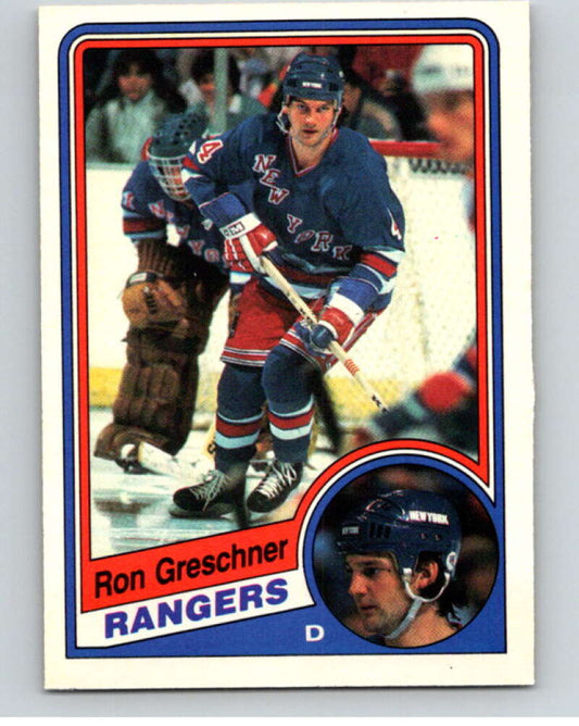 1984-85 O-Pee-Chee #141 Ron Greschner  New York Rangers  V64133 Image 1