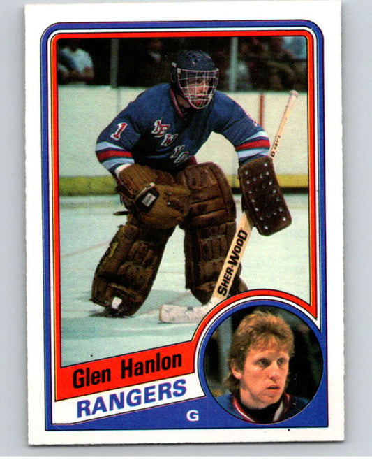 1984-85 O-Pee-Chee #142 Glen Hanlon  New York Rangers  V64134 Image 1
