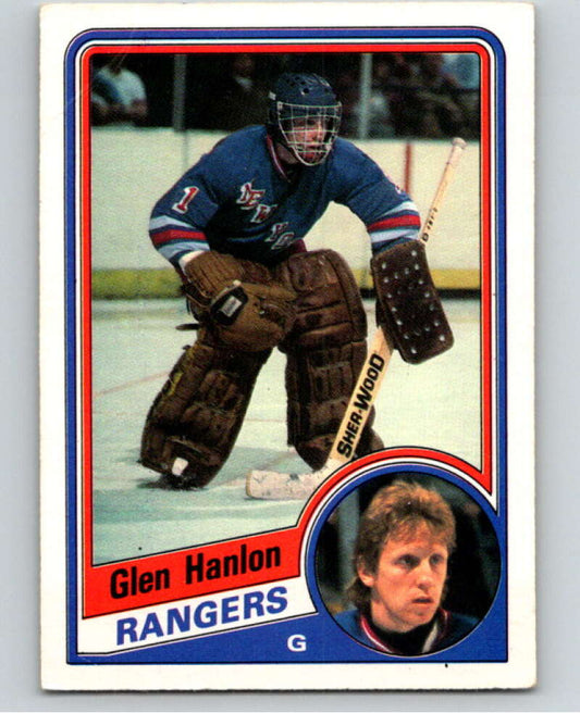 1984-85 O-Pee-Chee #142 Glen Hanlon  New York Rangers  V64135 Image 1