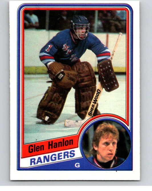 1984-85 O-Pee-Chee #142 Glen Hanlon  New York Rangers  V64136 Image 1