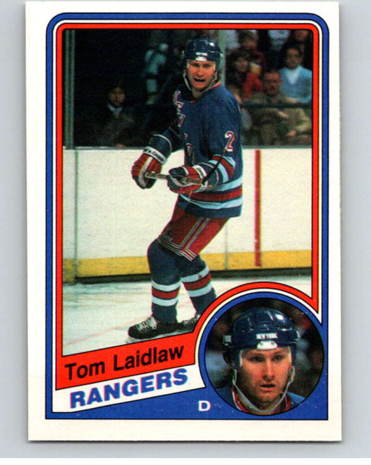 1984-85 O-Pee-Chee #144 Tom Laidlaw  New York Rangers  V64138 Image 1