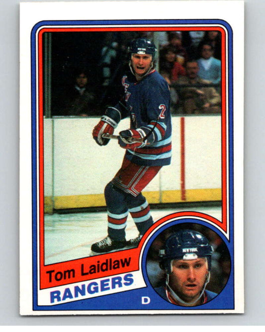 1984-85 O-Pee-Chee #144 Tom Laidlaw  New York Rangers  V64139 Image 1