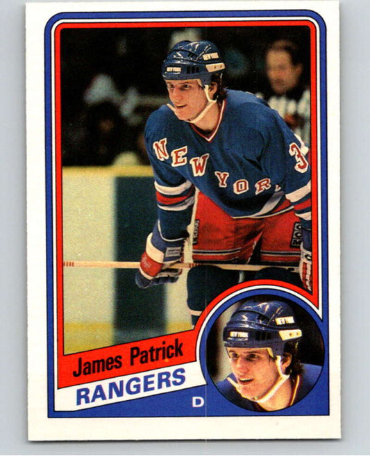 1984-85 O-Pee-Chee #150 James Patrick  RC Rookie New York Rangers  V64153 Image 1