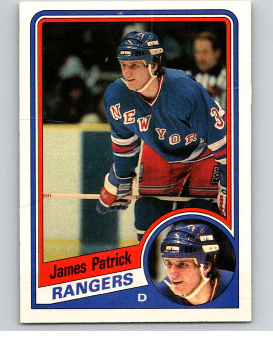 1984-85 O-Pee-Chee #150 James Patrick  RC Rookie New York Rangers  V64154 Image 1