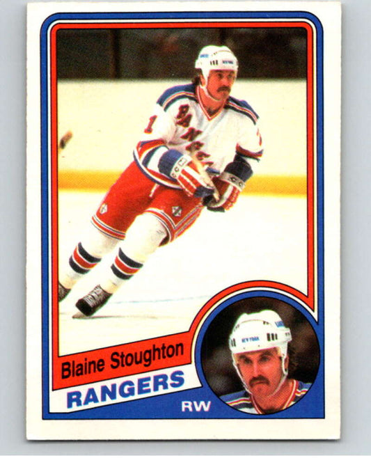 1984-85 O-Pee-Chee #154 Blaine Stoughton  New York Rangers  V64164 Image 1