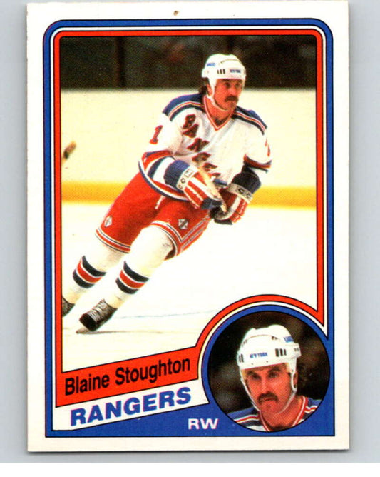 1984-85 O-Pee-Chee #154 Blaine Stoughton  New York Rangers  V64165 Image 1