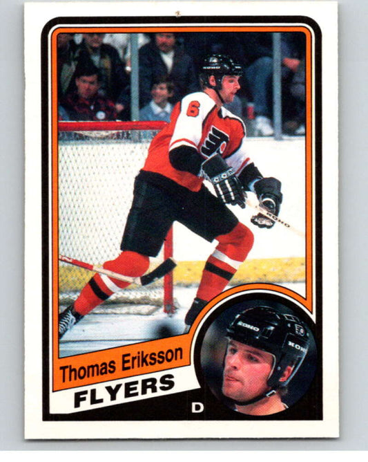 1984-85 O-Pee-Chee #158 Thomas Eriksson  RC Rookie Philadelphia Flyers  V64173 Image 1