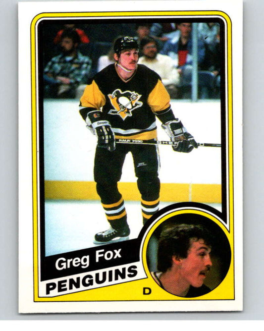 1984-85 O-Pee-Chee #175 Greg Fox  Pittsburgh Penguins  V64214 Image 1