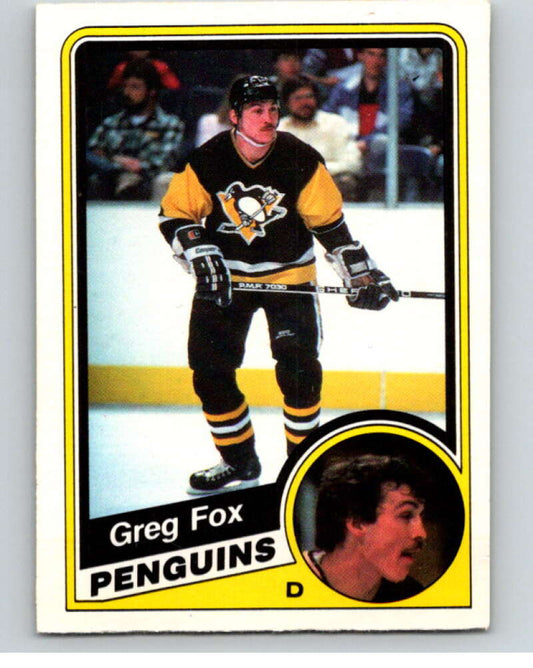 1984-85 O-Pee-Chee #175 Greg Fox  Pittsburgh Penguins  V64215 Image 1