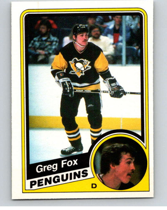 1984-85 O-Pee-Chee #175 Greg Fox  Pittsburgh Penguins  V64216 Image 1