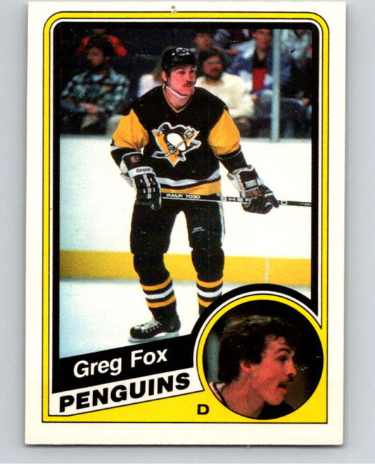 1984-85 O-Pee-Chee #175 Greg Fox  Pittsburgh Penguins  V64218 Image 1