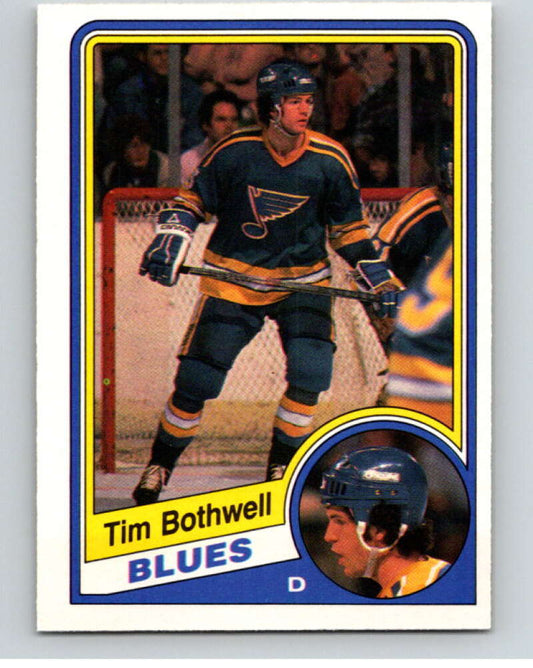 1984-85 O-Pee-Chee #182 Tim Bothwell  RC Rookie St. Louis Blues  V64232 Image 1