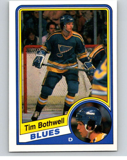 1984-85 O-Pee-Chee #182 Tim Bothwell  RC Rookie St. Louis Blues  V64233 Image 1