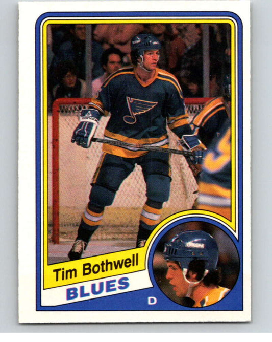 1984-85 O-Pee-Chee #182 Tim Bothwell  RC Rookie St. Louis Blues  V64234 Image 1