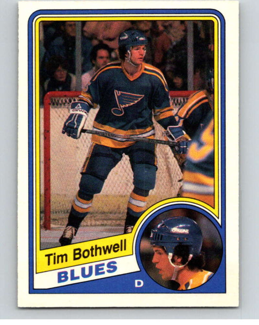 1984-85 O-Pee-Chee #182 Tim Bothwell  RC Rookie St. Louis Blues  V64235 Image 1