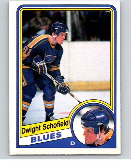 1984-85 O-Pee-Chee #191 Dwight Schofield  RC Rookie St. Louis Blues  V64252 Image 1