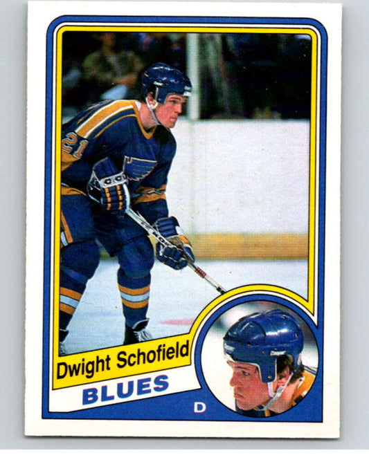 1984-85 O-Pee-Chee #191 Dwight Schofield  RC Rookie St. Louis Blues  V64254 Image 1