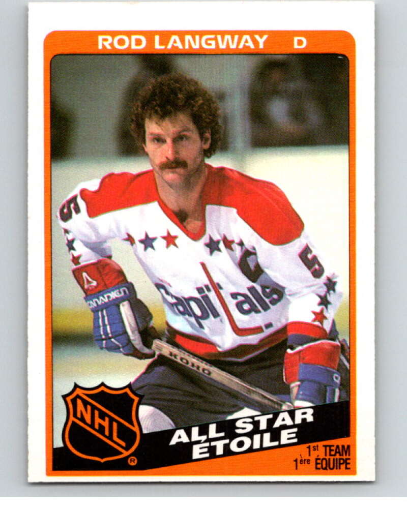 1984-85 O-Pee-Chee #210 Rod Langway AS  Washington Capitals  V64297 Image 1