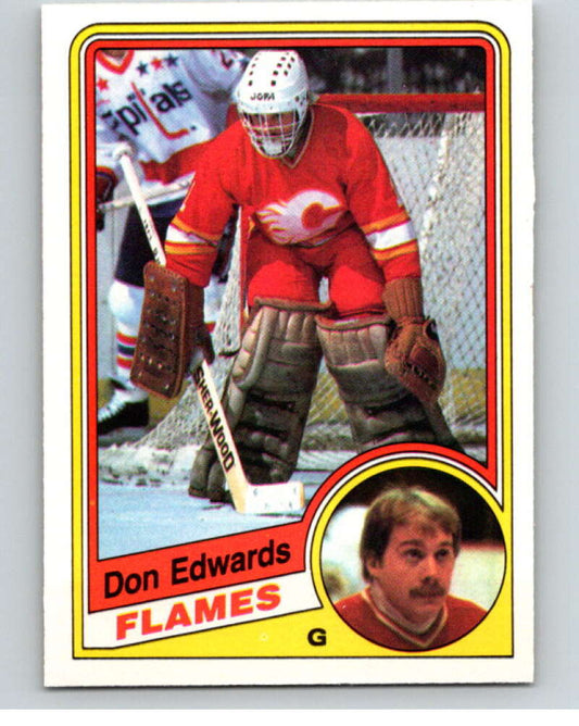 1984-85 O-Pee-Chee #222 Don Edwards  Calgary Flames  V64328 Image 1