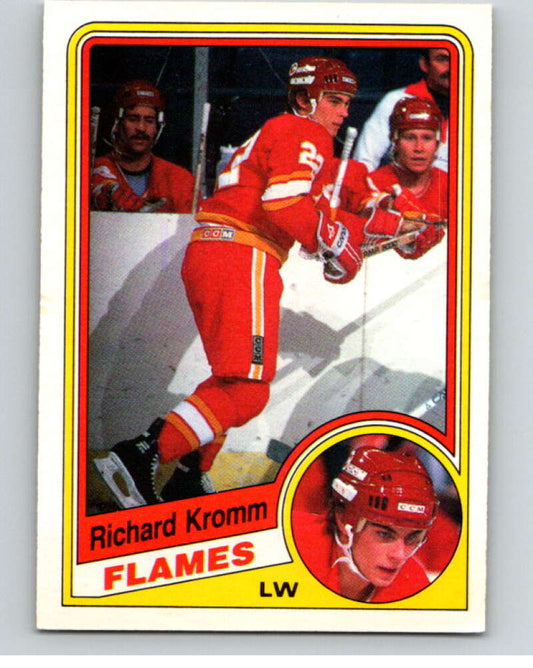 1984-85 O-Pee-Chee #227 Richard Kromm  RC Rookie Calgary Flames  V64341 Image 1