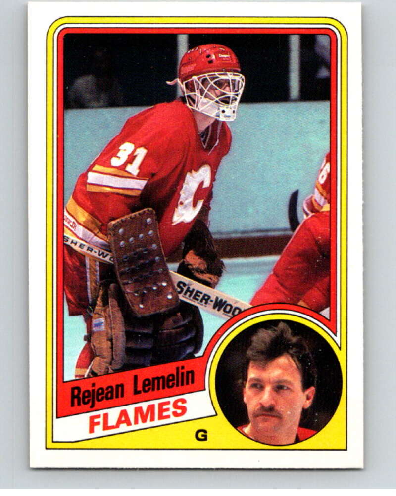 1984-85 O-Pee-Chee #228 Reggie Lemelin  Calgary Flames  V64343 Image 1