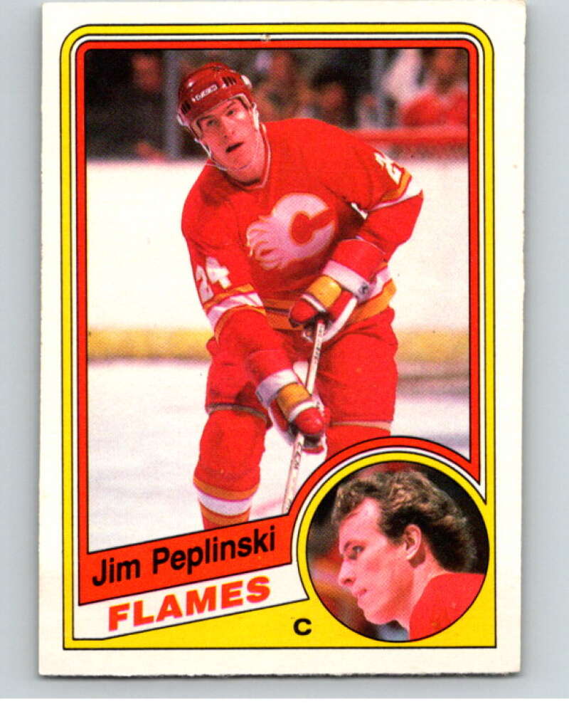 1984-85 O-Pee-Chee #233 Jim Peplinski  Calgary Flames  V64356 Image 1