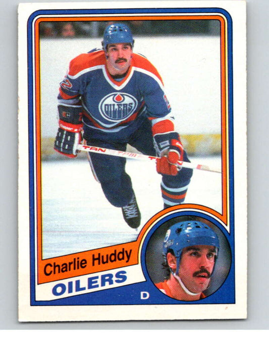 1984-85 O-Pee-Chee #244 Charlie Huddy  Edmonton Oilers  V64385 Image 1