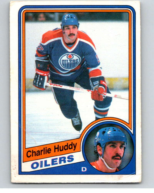 1984-85 O-Pee-Chee #244 Charlie Huddy  Edmonton Oilers  V64386 Image 1