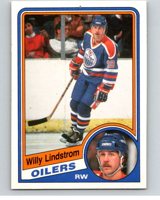 1984-85 O-Pee-Chee #250 Willy Lindstrom  Edmonton Oilers  V64398 Image 1
