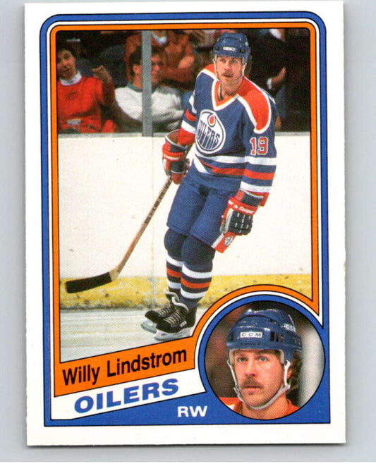 1984-85 O-Pee-Chee #250 Willy Lindstrom  Edmonton Oilers  V64399 Image 1