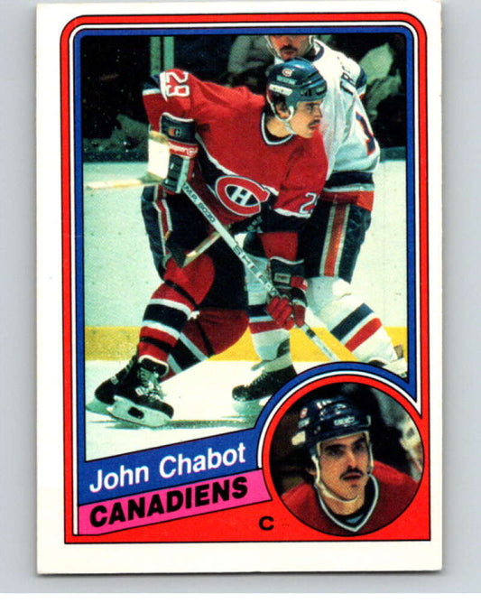 1984-85 O-Pee-Chee #258 John Chabot  RC Rookie Montreal Canadiens  V64420 Image 1