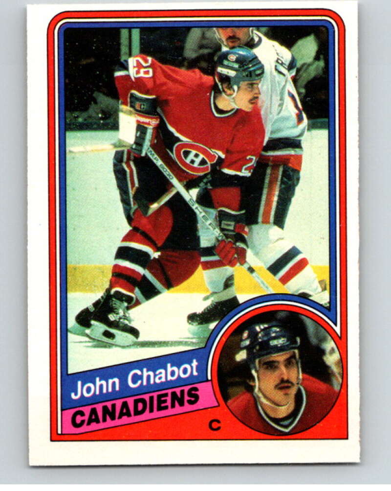 1984-85 O-Pee-Chee #258 John Chabot  RC Rookie Montreal Canadiens  V64421 Image 1